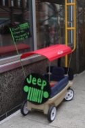 Attendees of the Jeep fest got creative with their stroller for the Parade.